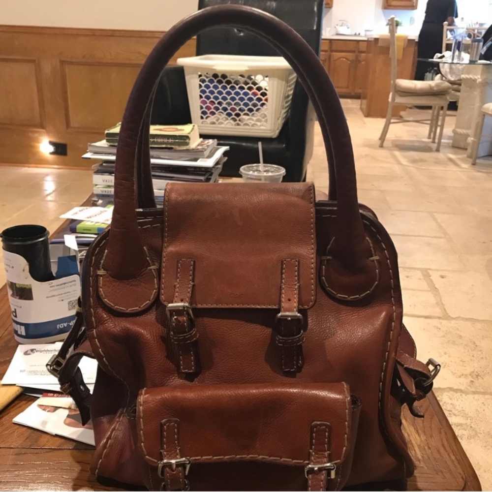 Authentic Chloe Edith Whiskey Tall handbag beautiful bag makes a statement. - Picture 4 of 9